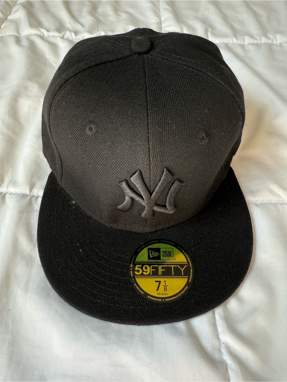 New Era Black Embroidered NY Yankees 59FIFTY Fitted Cap
